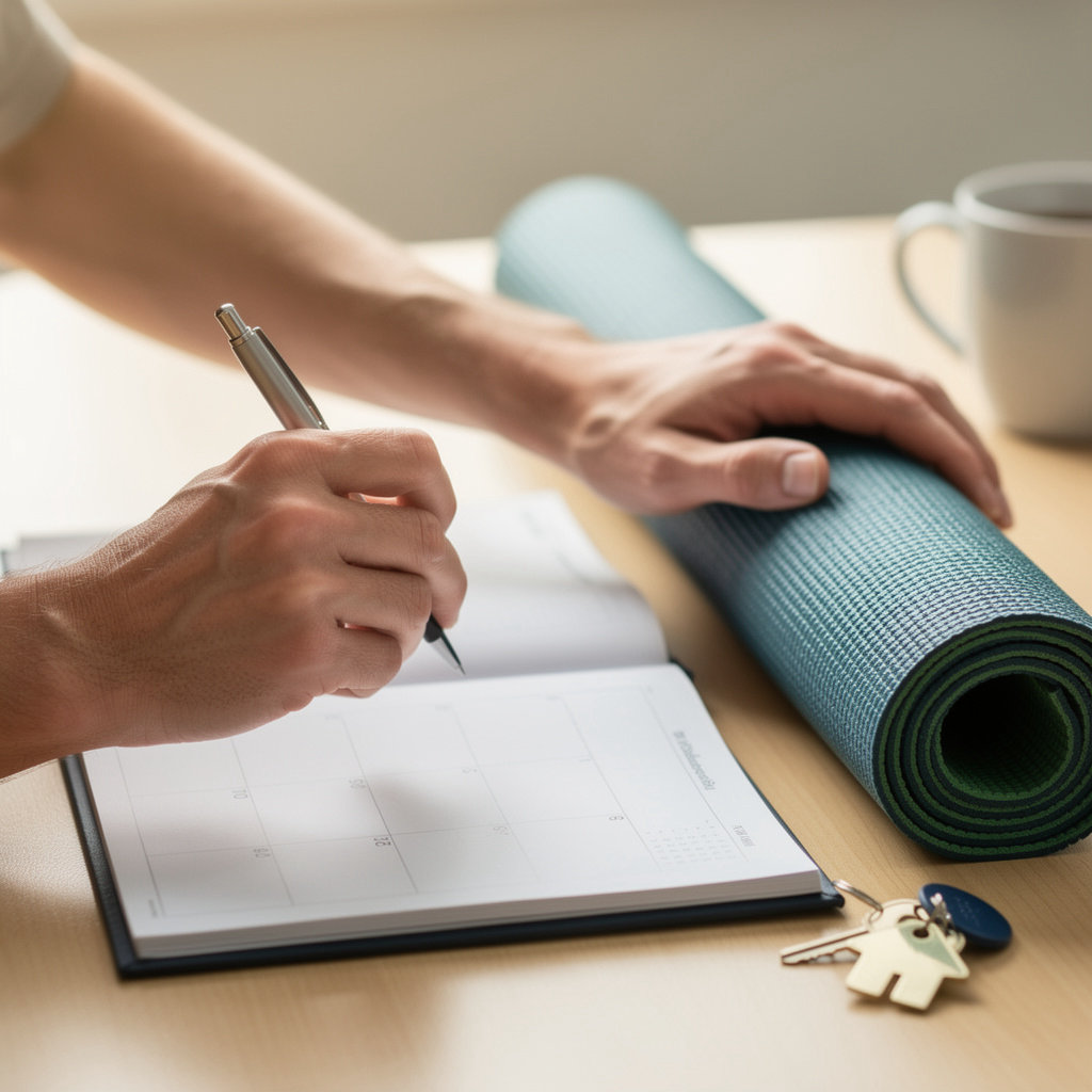 HousePro Realty, Inc. free yoga class for military veterans in a calm, supportive studio environment