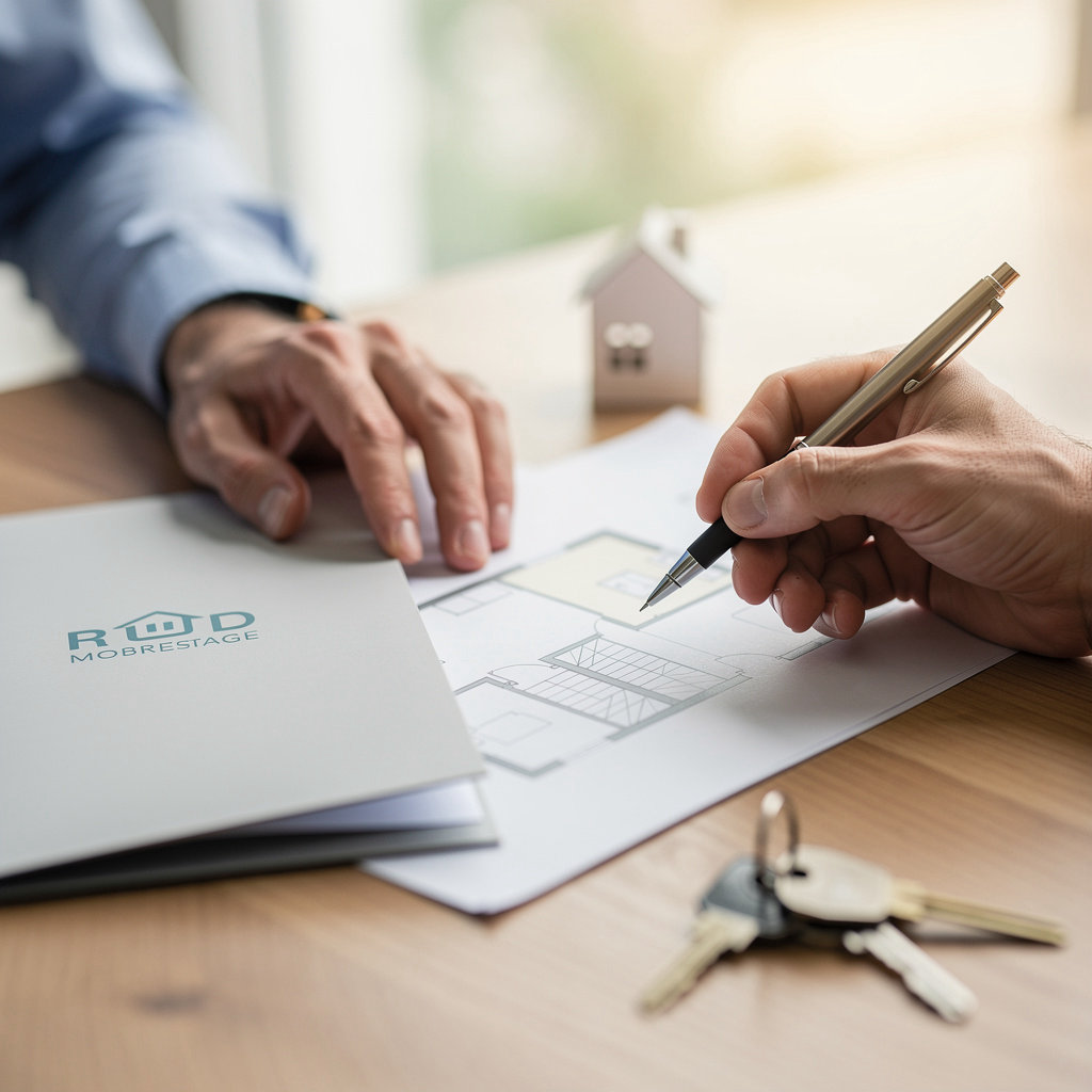 HousePro Realty, Inc. professional real estate broker discussing home buying and selling services with clients